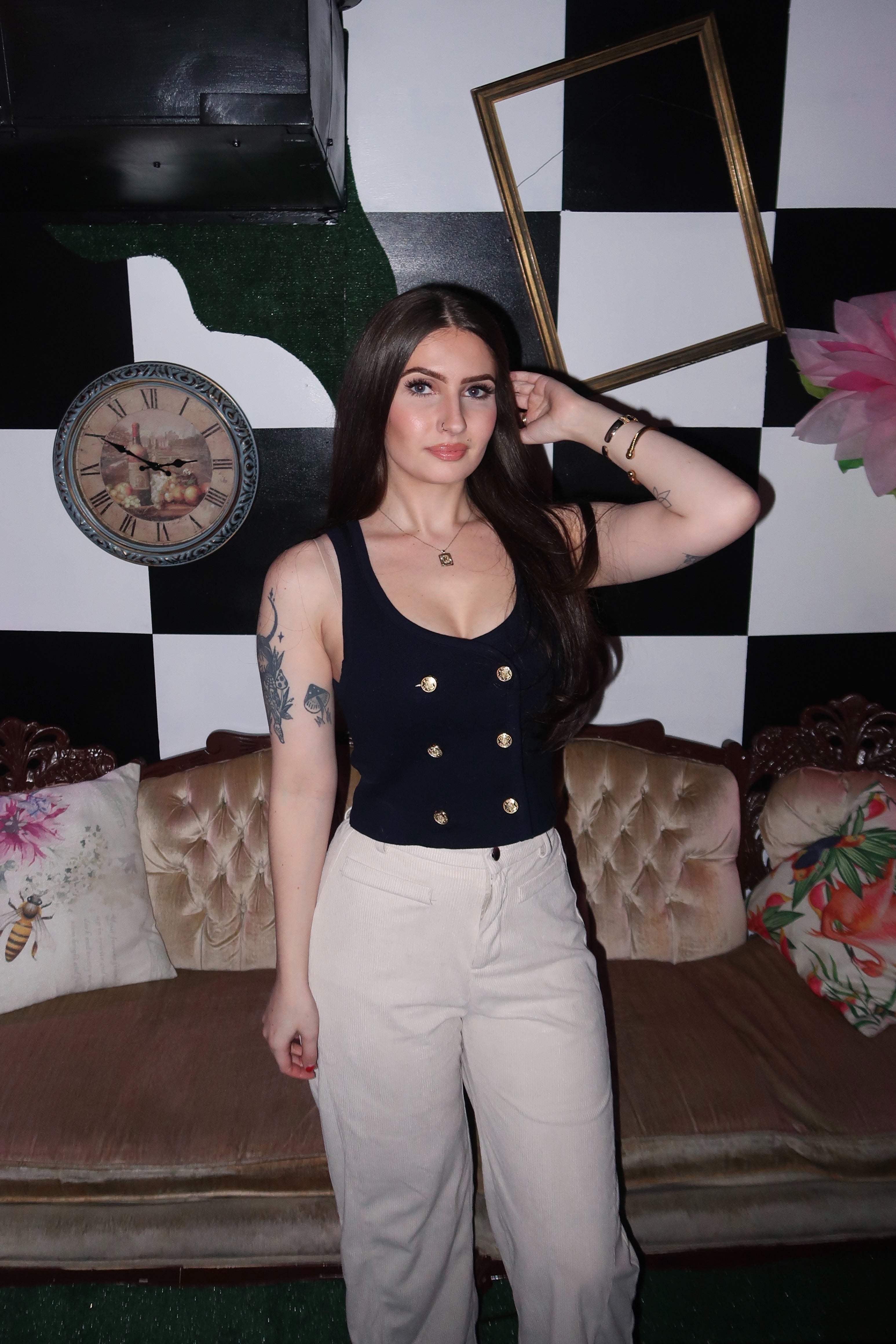 High Waist Corduroy Wide Leg Pants